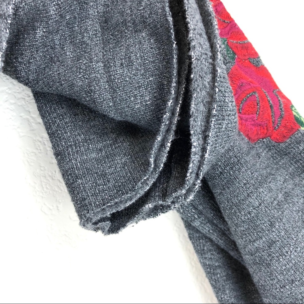 Spiritual Gangster Embroidered Rose Night Hoodie - Picture 5 of 7